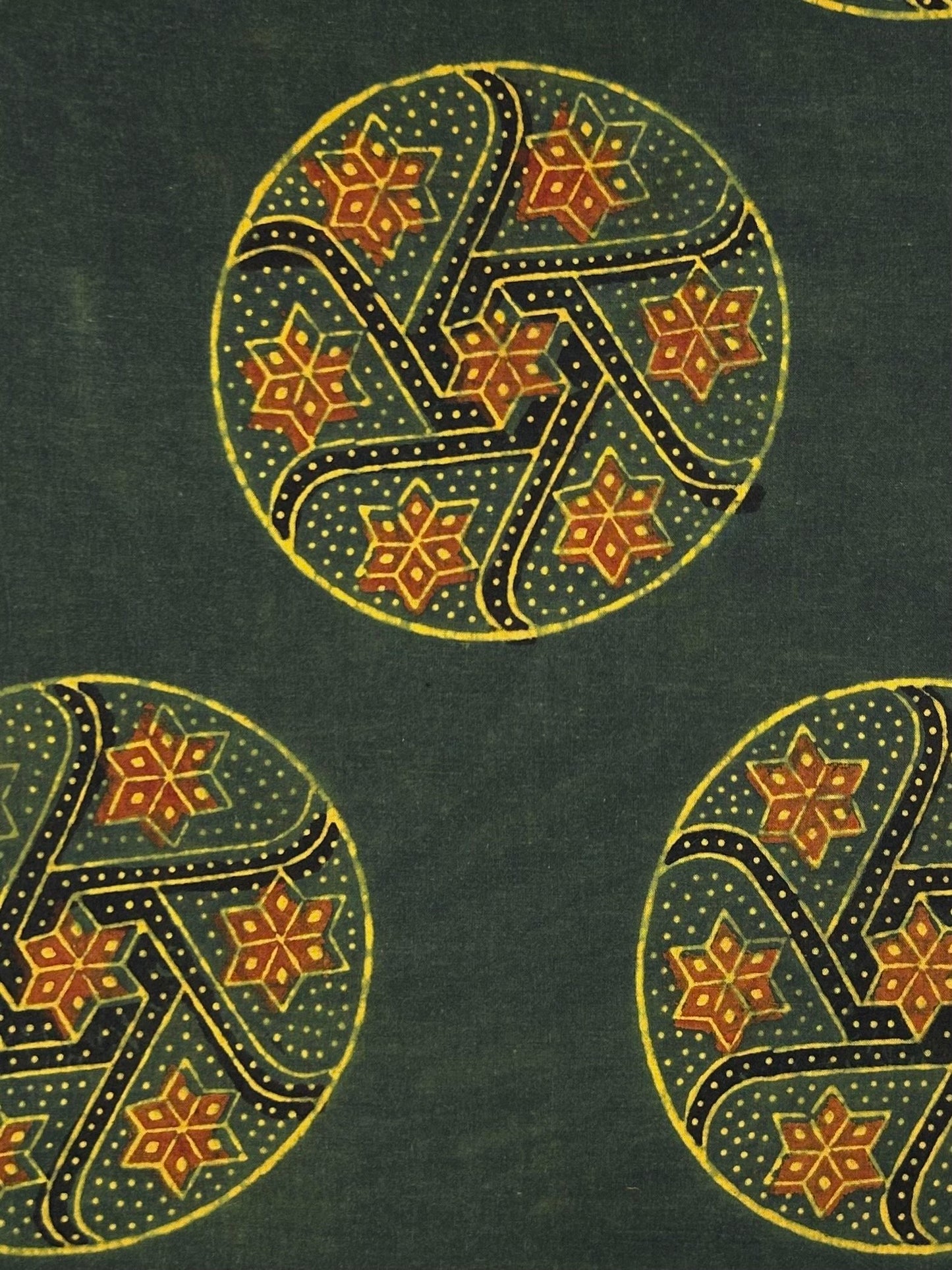 Ajrakh Handblock Printed Cotton Fabric