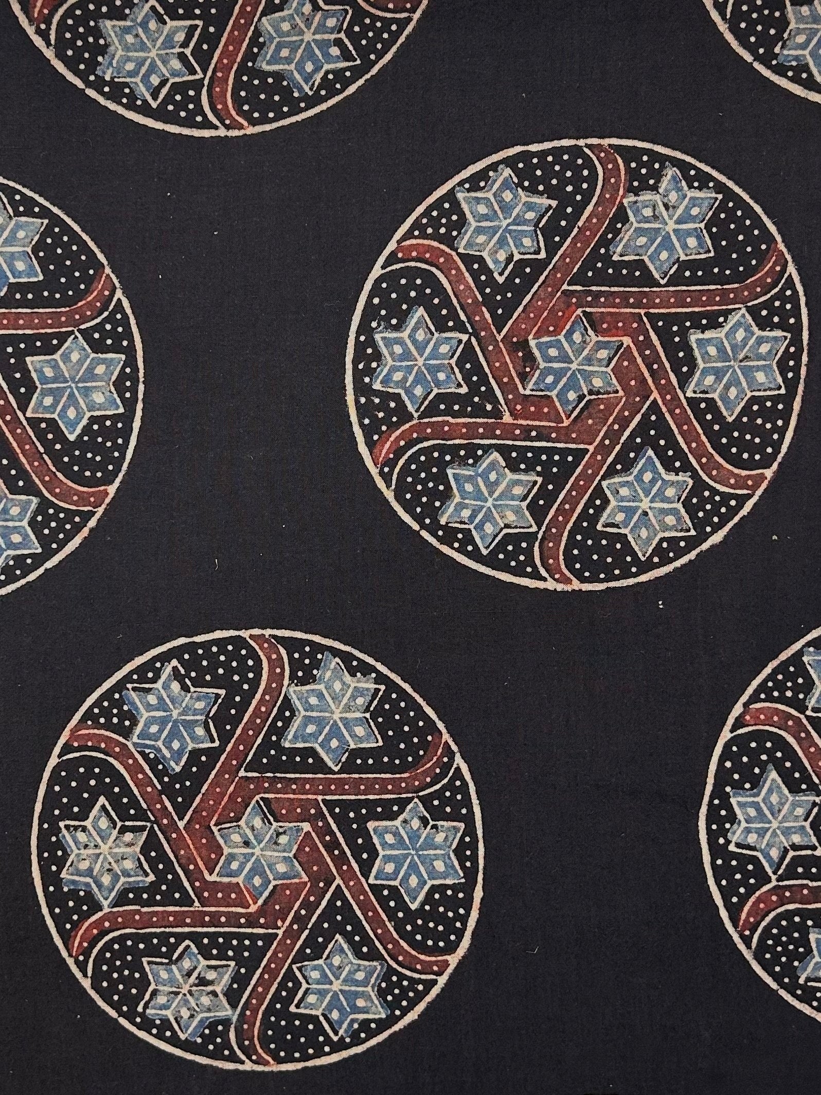 Ajrakh Handblock Printed Cotton Fabric