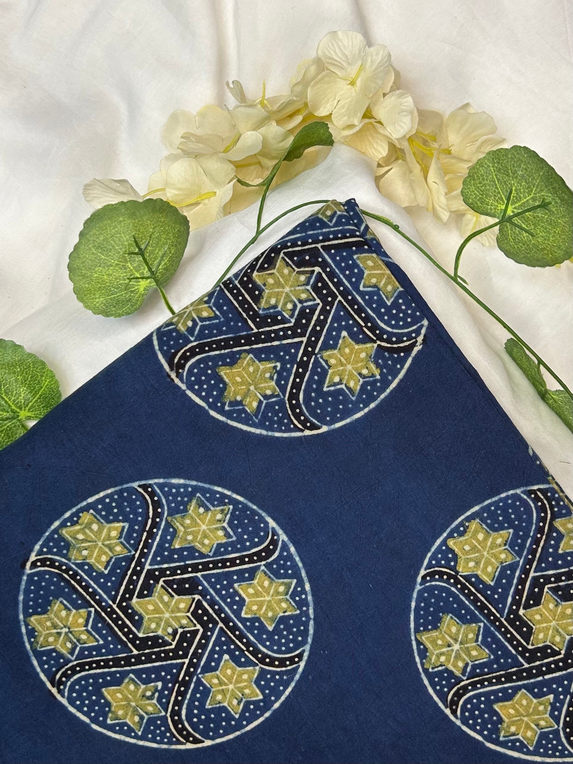 Ajrakh Handblock Printed Cotton Fabric