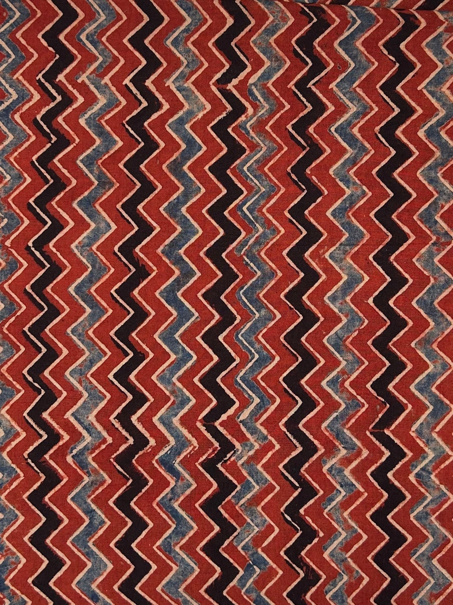 Ajrakh Handblock Printed Cotton Fabric