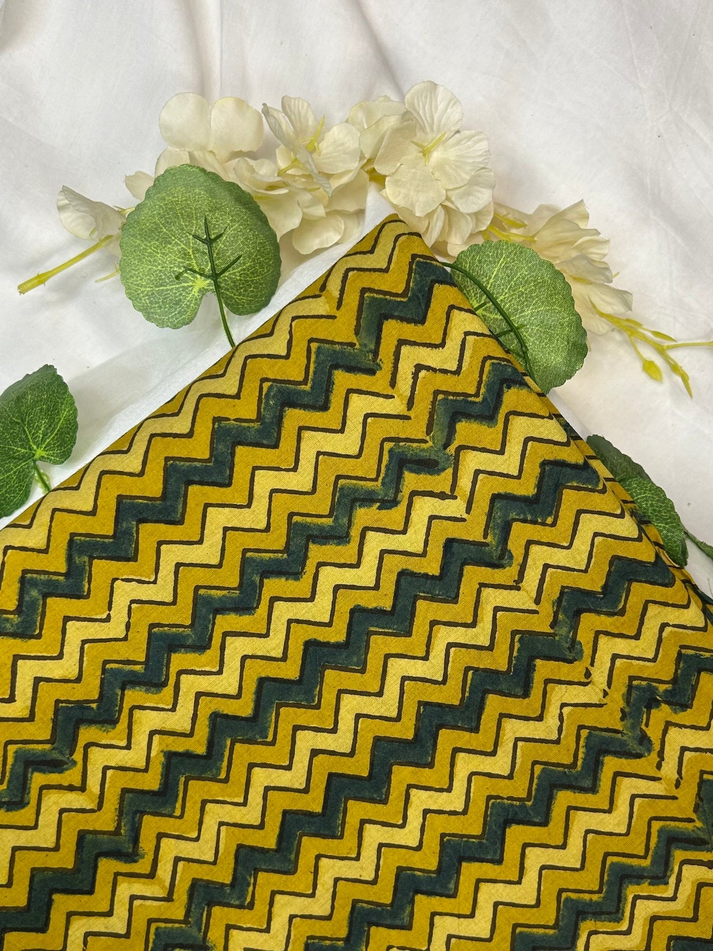 Ajrakh Handblock Printed Cotton Fabric