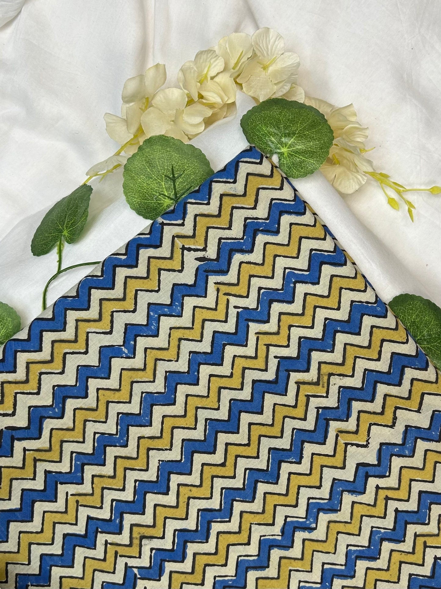 Ajrakh Handblock Printed Cotton Fabric