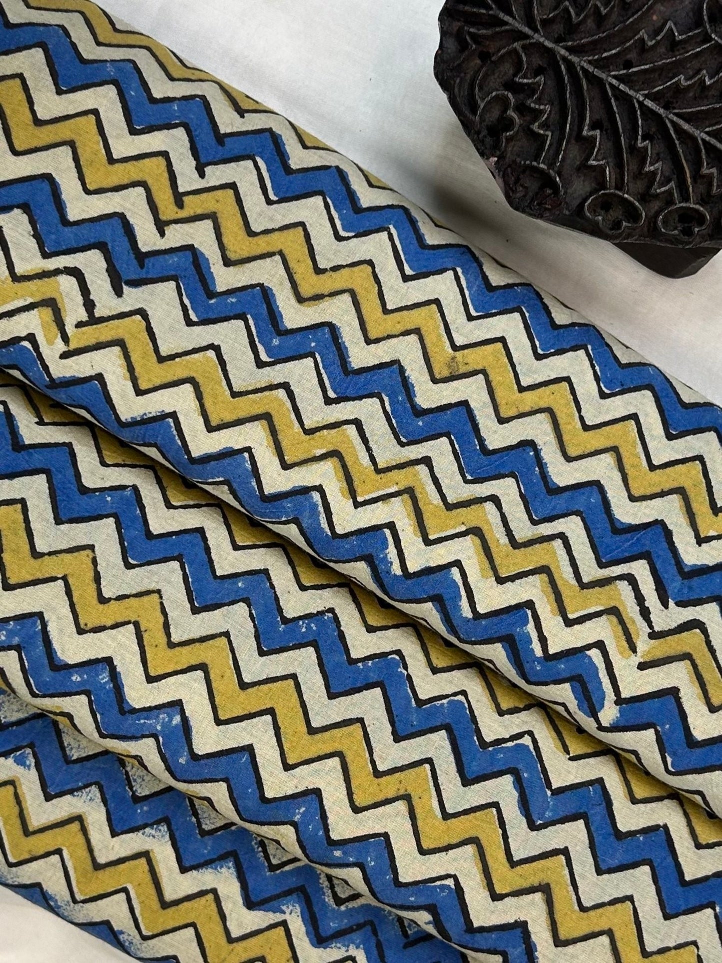 Ajrakh Handblock Printed Cotton Fabric