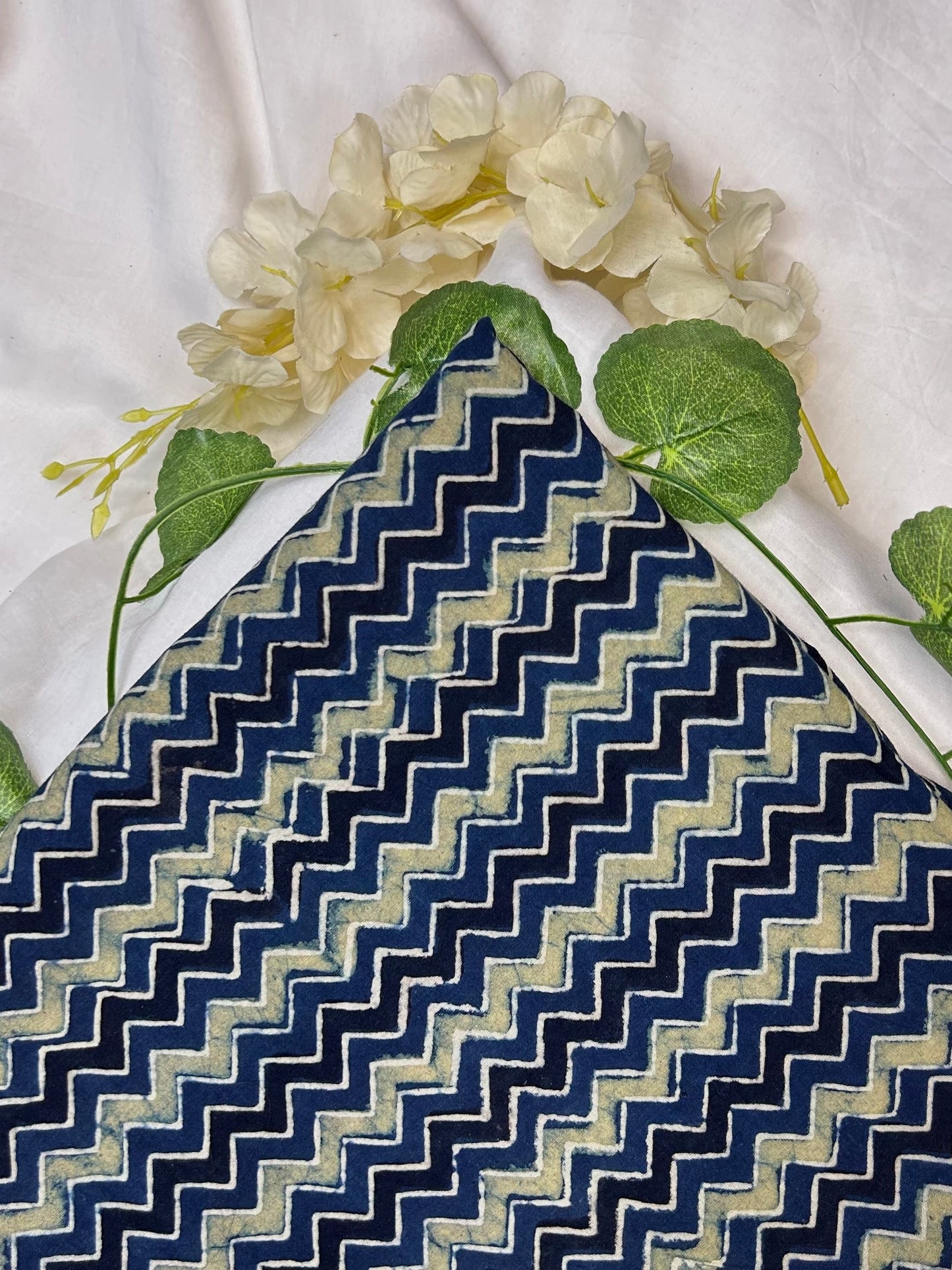 Ajrakh Handblock Printed Cotton Fabric