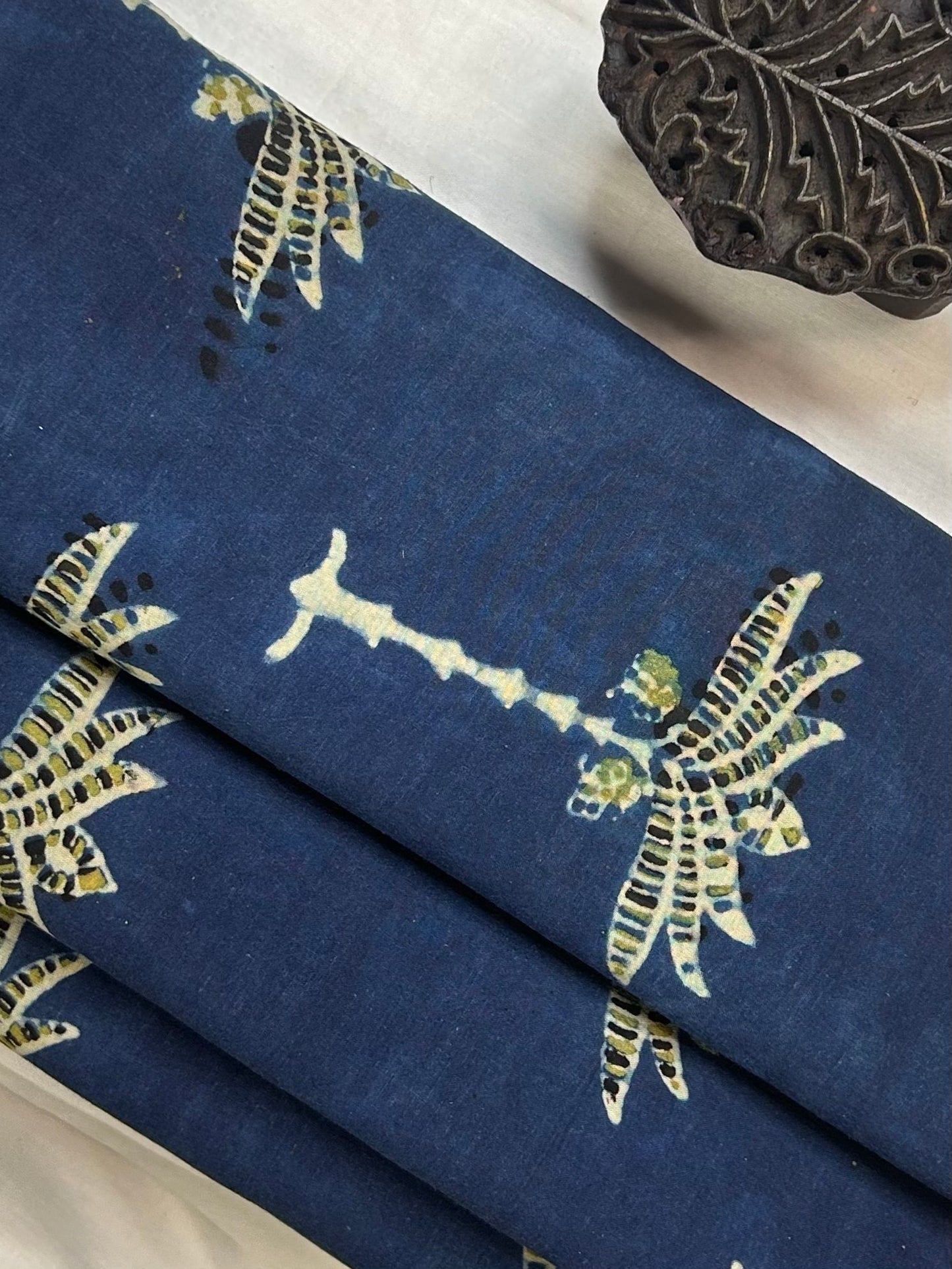 Ajrakh Handblock Printed Cotton Fabric