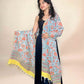 Off White Anokhi Handblock Printed Cotton Dupatta