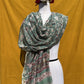 Green Anokhi Chanderi Dupatta with Traditional Floral Handblock Print