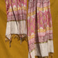 Handcrafted Anokhi Chanderi Dupatta with Pink Floral Ethnic Pattern