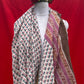 Anokhi handblock printed cotton linen dupatta