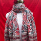 Anokhi handblock printed cotton linen dupatta