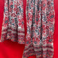 Anokhi handblock printed cotton linen dupatta