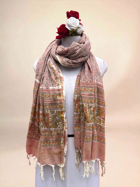 Anokhi handblock printed cotton dupatta