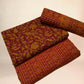Multicolor Banjara Handblock Printed Cotton Suit Set | Rust Orange