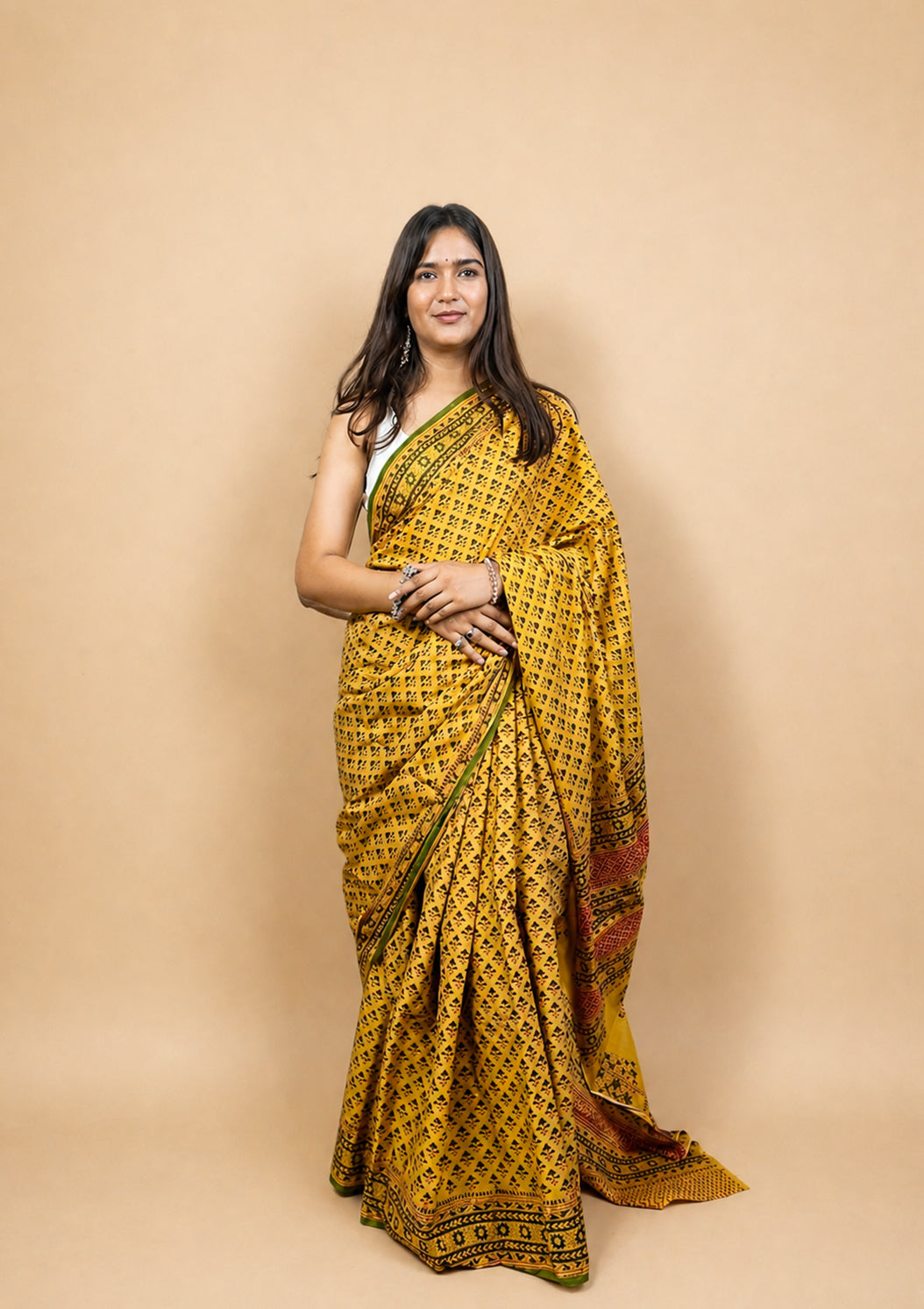 Banjara Handblock Printed Cotton Saree
