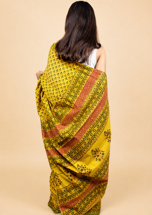 Banjara Handblock Printed Cotton Saree
