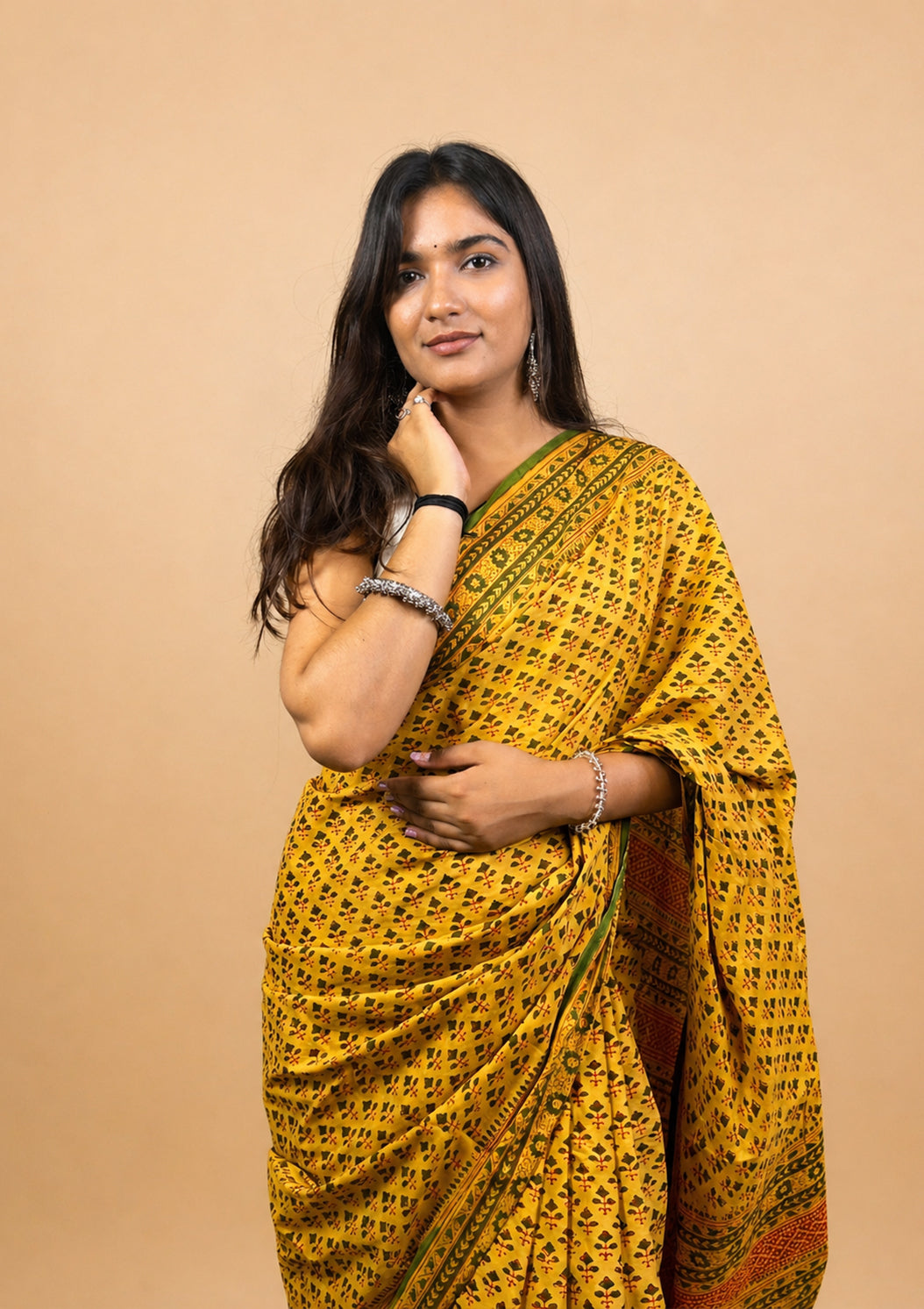 Banjara Handblock Printed Cotton Saree
