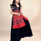 Black And Maroon Handblock Printed Cotton Dupatta