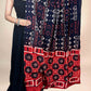Black And Maroon Handblock Printed Cotton Dupatta