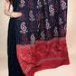Black And Maroon Handblock Printed Cotton Dupatta