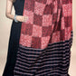 Black And Maroon Handblock Printed Cotton Dupatta