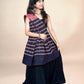 Black And Maroon Handblock Printed Cotton Dupatta