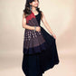 Black And Maroon Handblock Printed Cotton Dupatta