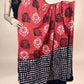 Black And Maroon Handblock Printed Cotton Dupatta