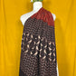 Traditional Black Maroon Cotton Dupatta Handcrafted Design