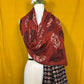 Black And Maroon Handblock Printed Cotton Dupatta