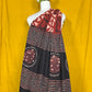 Black And Maroon Handblock Printed Cotton Dupatta