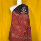 Traditional Black Maroon Cotton Dupatta Handmade Pattern