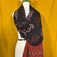 Premium Handcrafted Black Maroon Cotton Dupatta for Women India