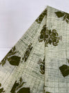 Multicolor Brush Hand Block Printed Fabric | Emerald Green