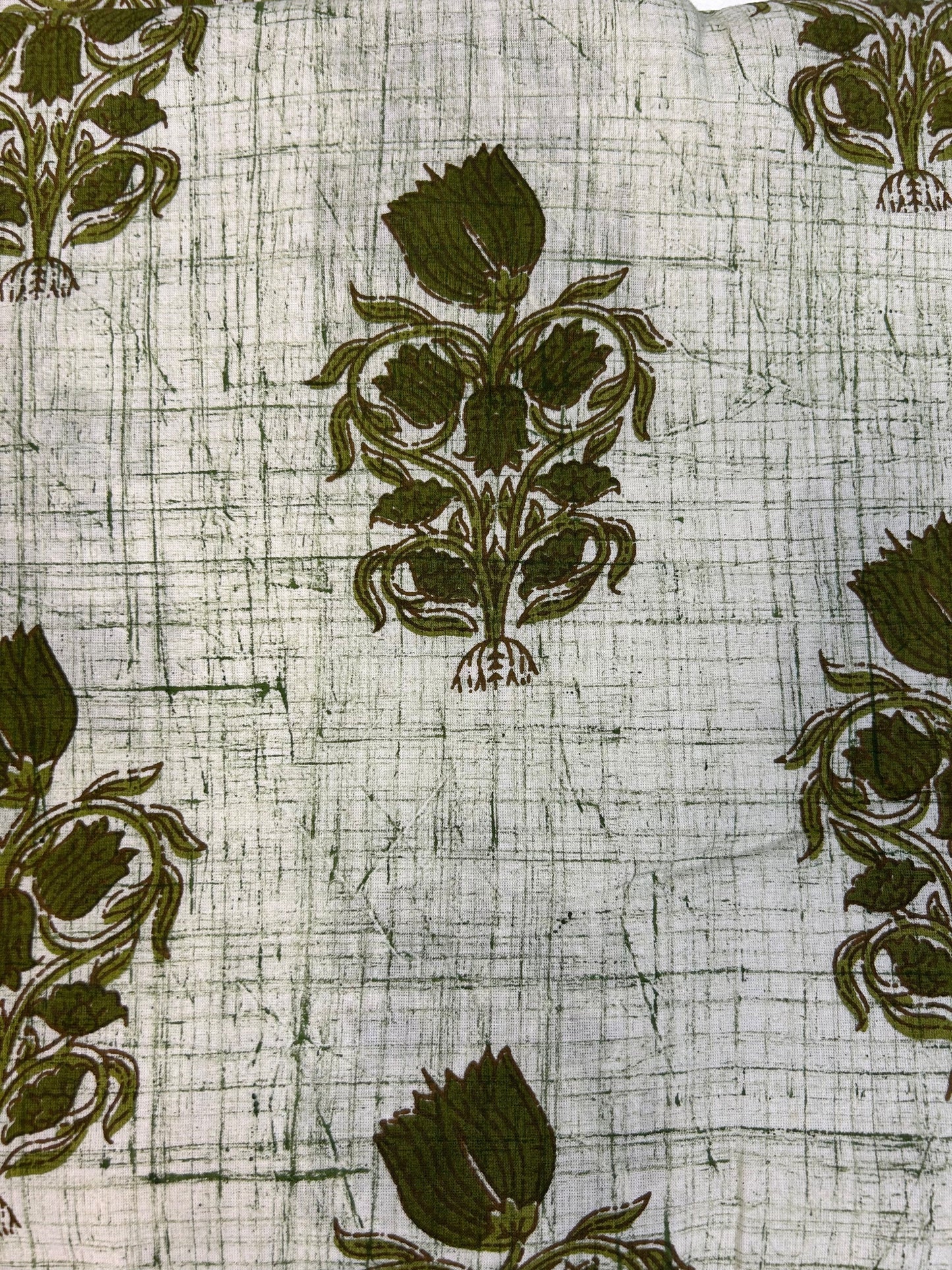 Brush Hand Block Printed fabric