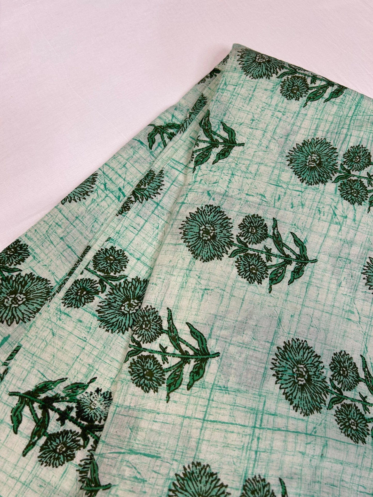 Brush Hand Block Printed fabric