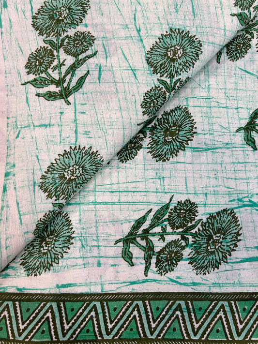 Brush Hand Block Printed fabric