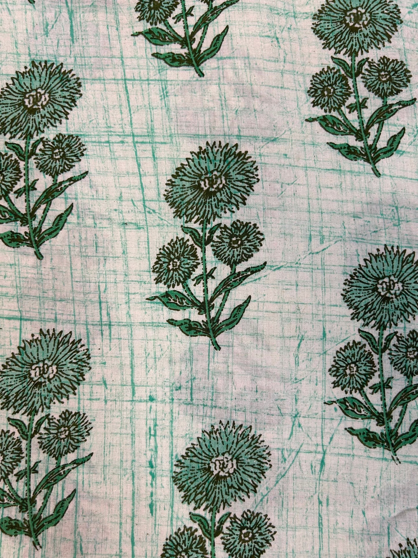 Brush Hand Block Printed fabric