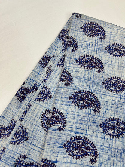 Brush Hand Block Printed fabric
