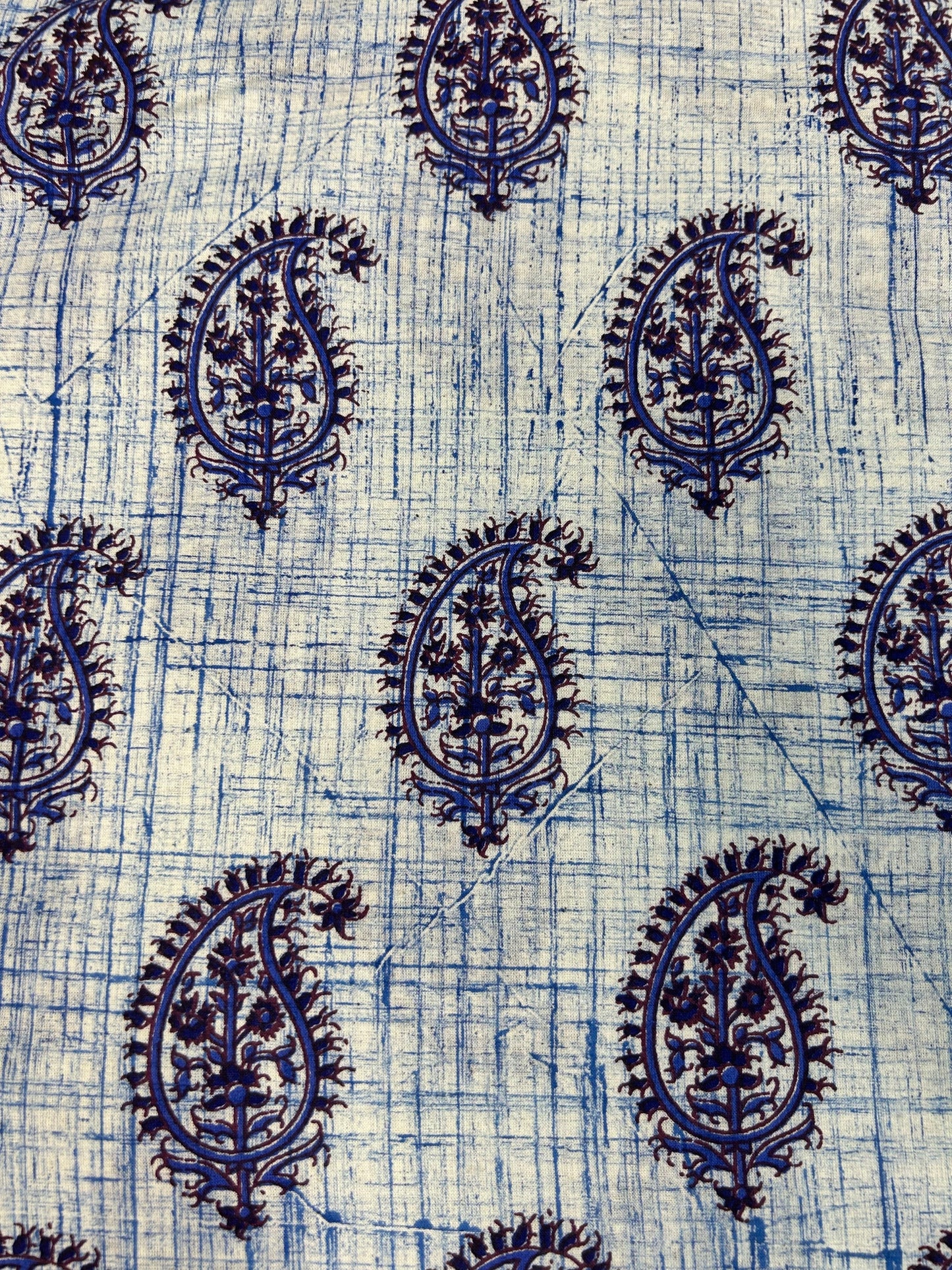 Brush Hand Block Printed fabric