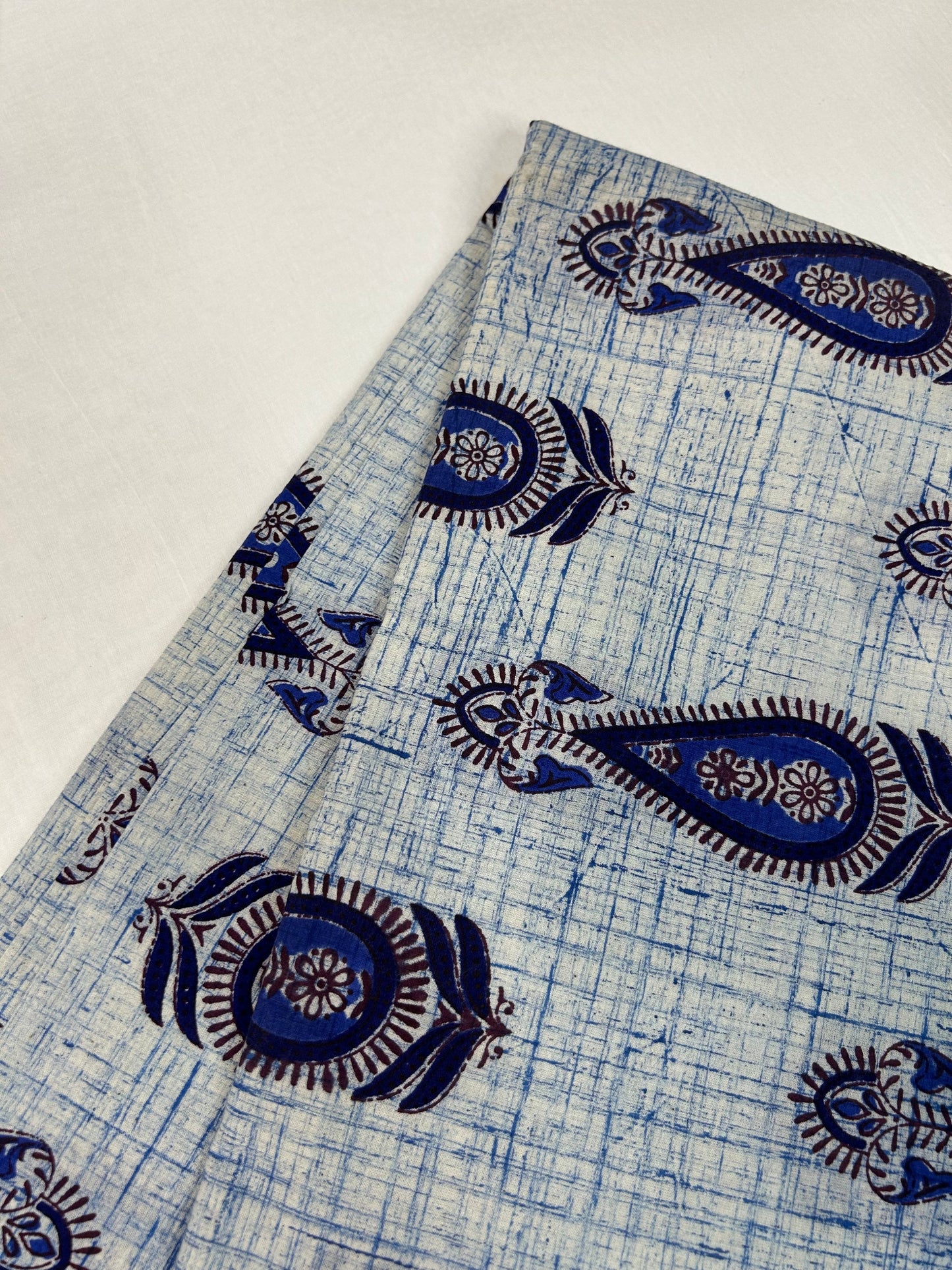 Brush Hand Block Printed fabric
