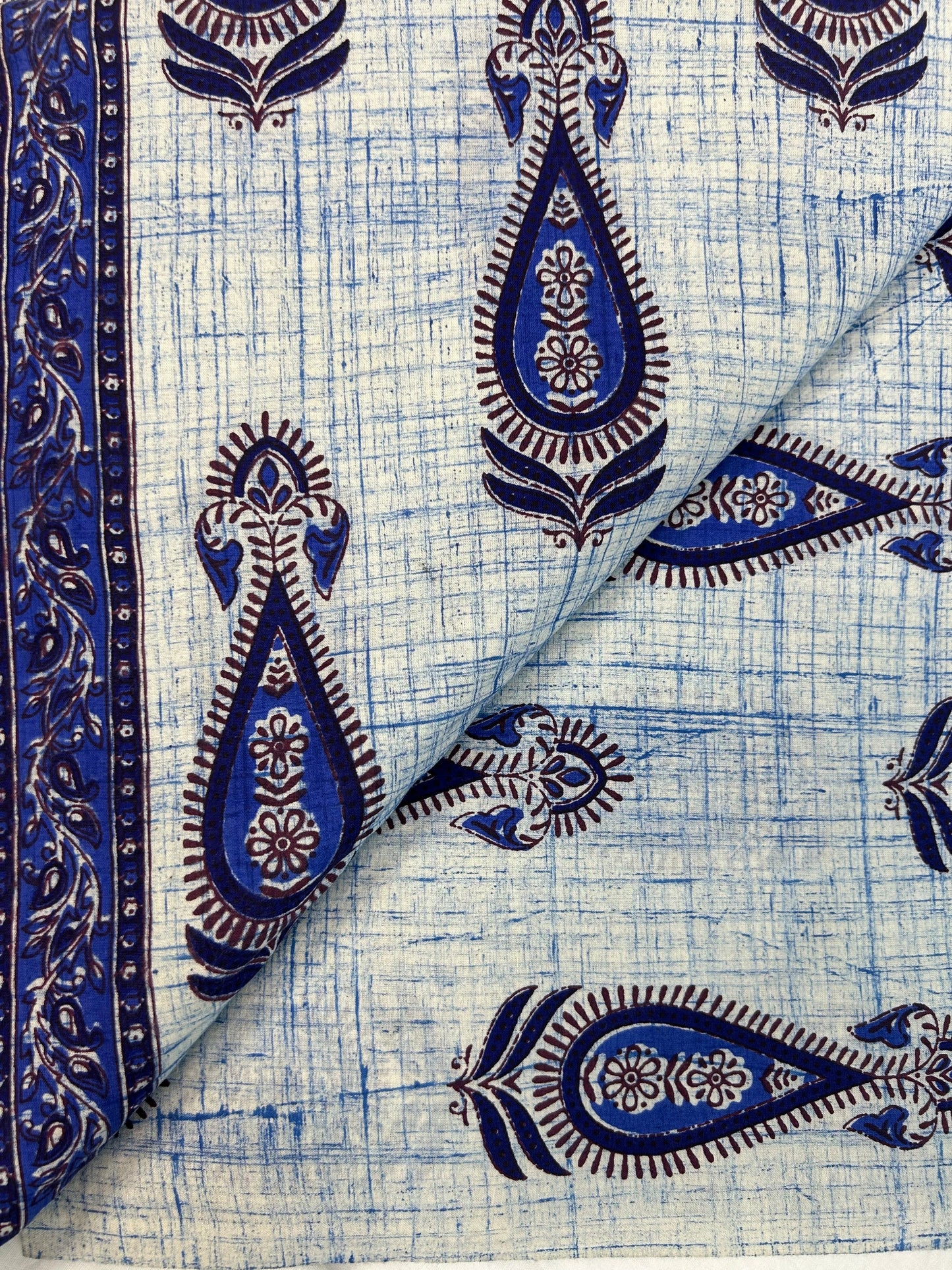 Brush Hand Block Printed fabric