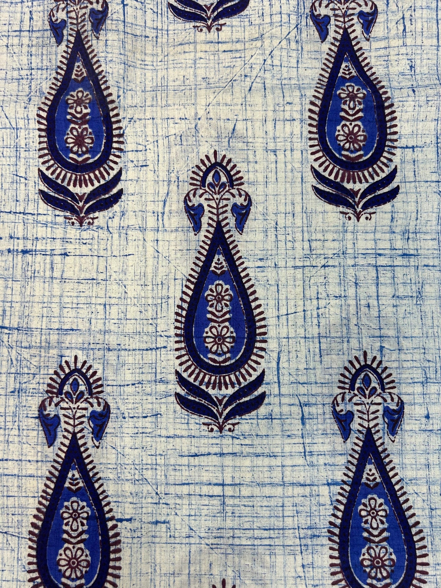 Brush Hand Block Printed fabric