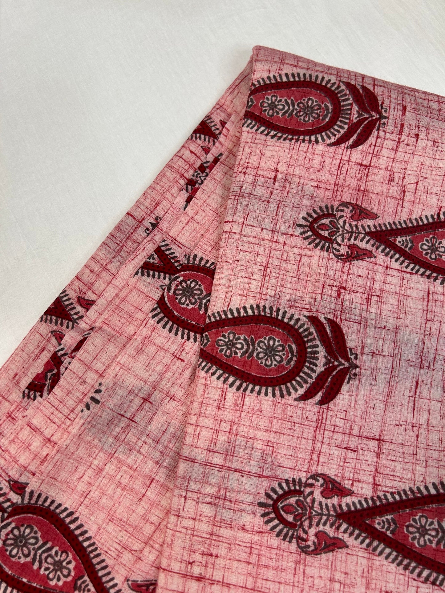 Brush Hand Block Printed fabric