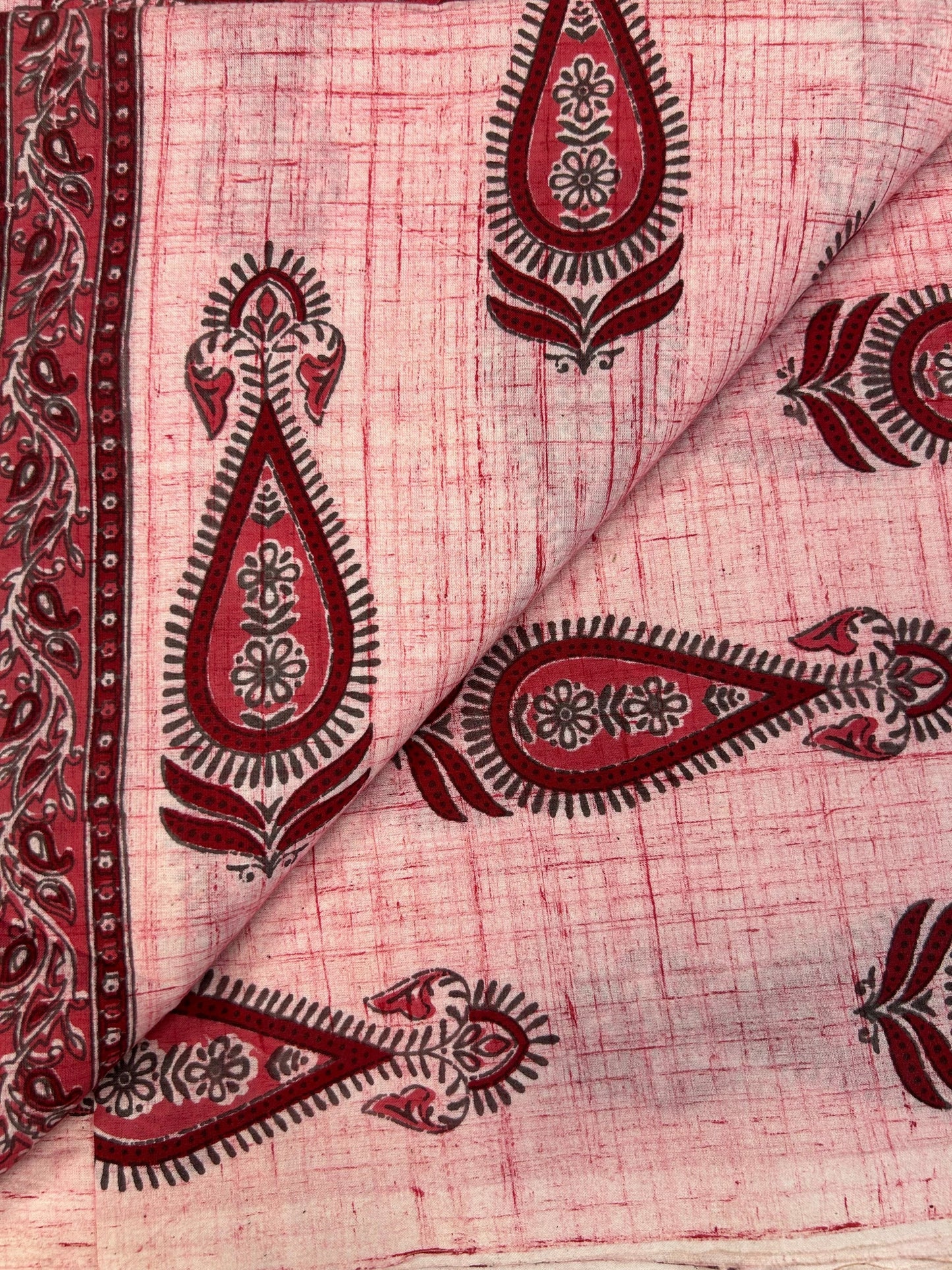 Brush Hand Block Printed fabric