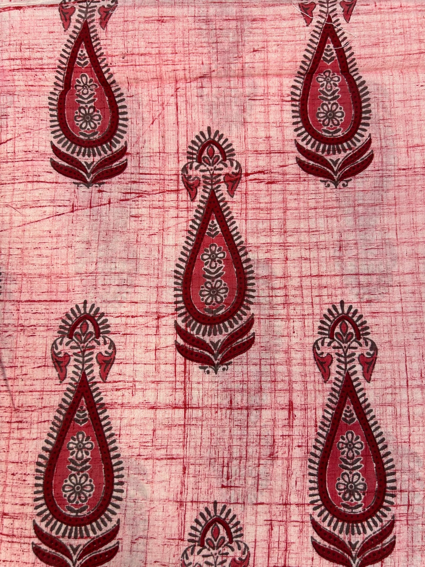 Brush Hand Block Printed fabric