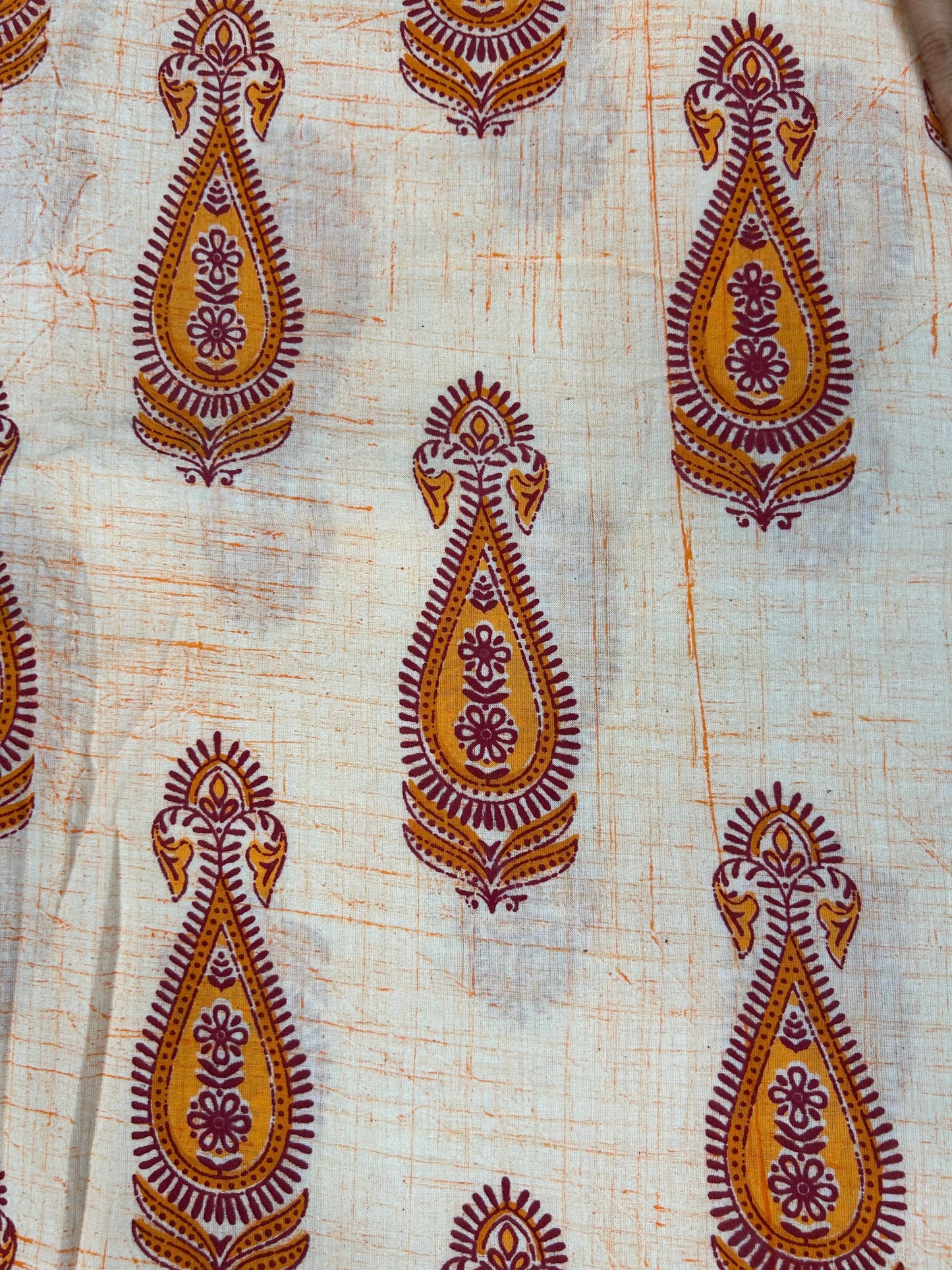 Brush Hand Block Printed fabric