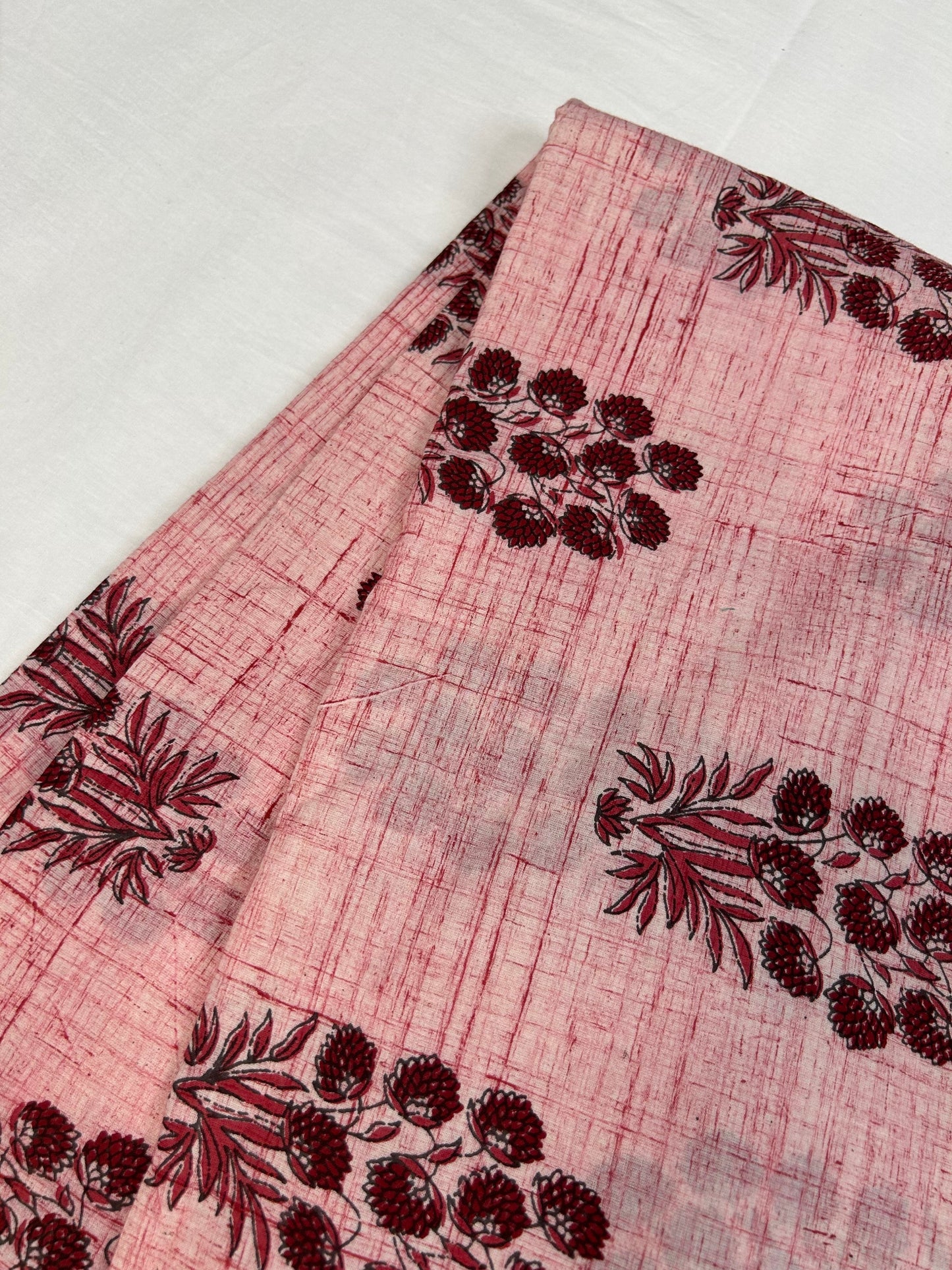 Brush Hand Block Printed fabric