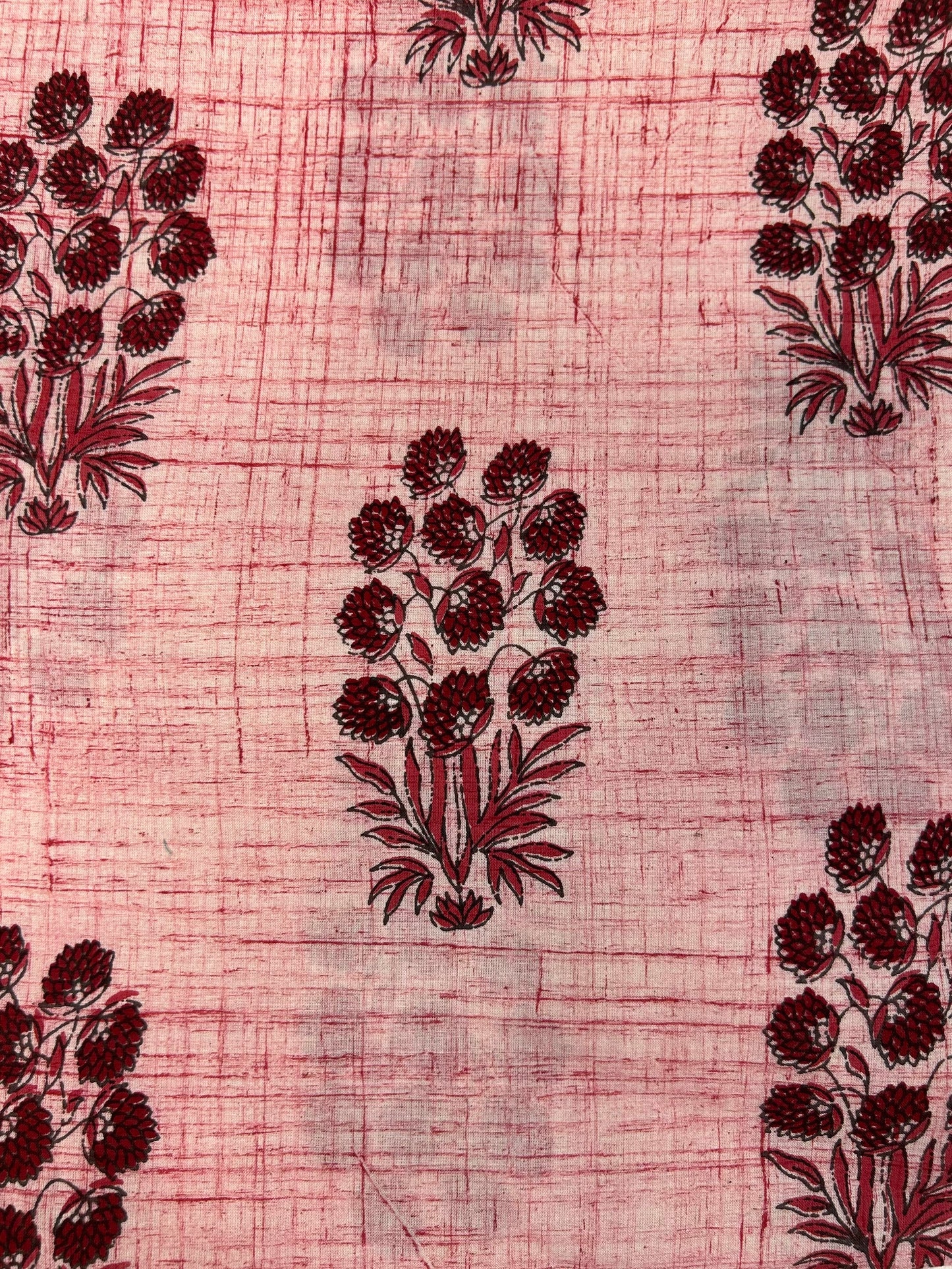 Brush Hand Block Printed fabric