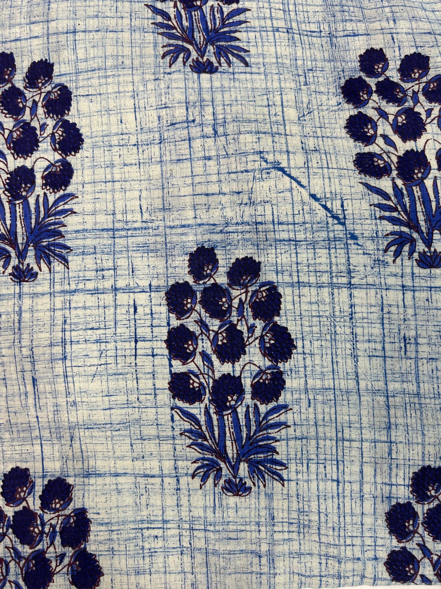 Brush Hand Block Printed fabric