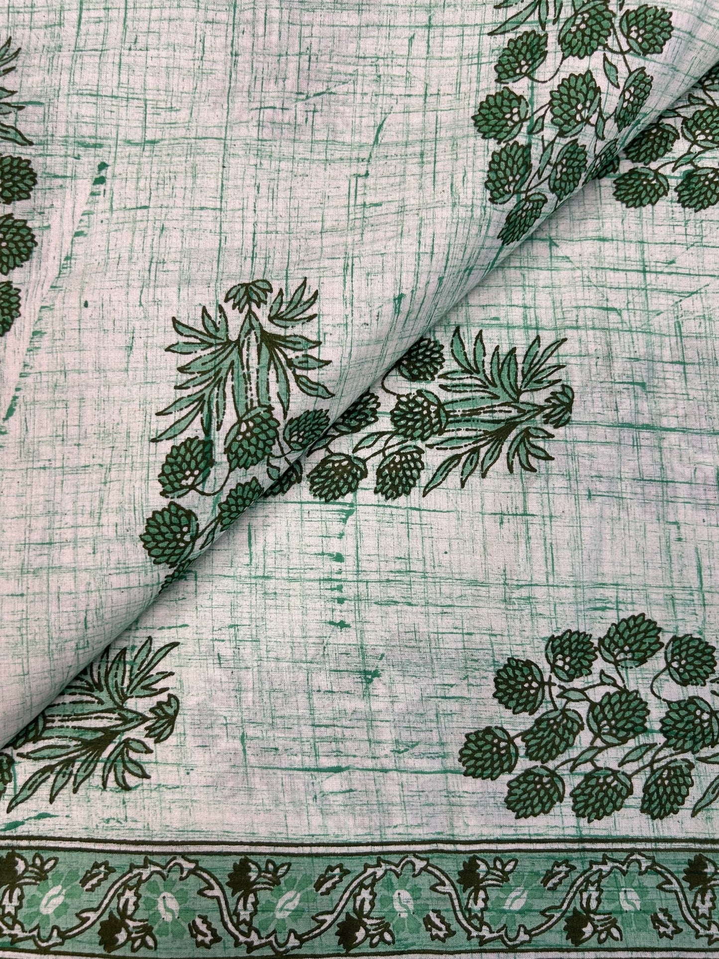 Brush Hand Block Printed fabric